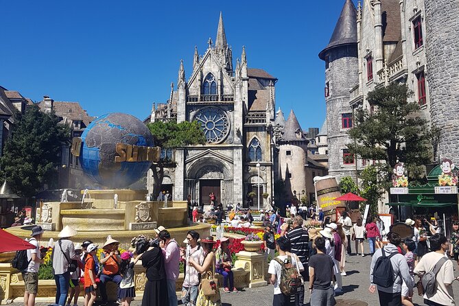 Ba Na Hills and Golden Bridge Private Tour - Flower garden and the 27-meter Buddha statues