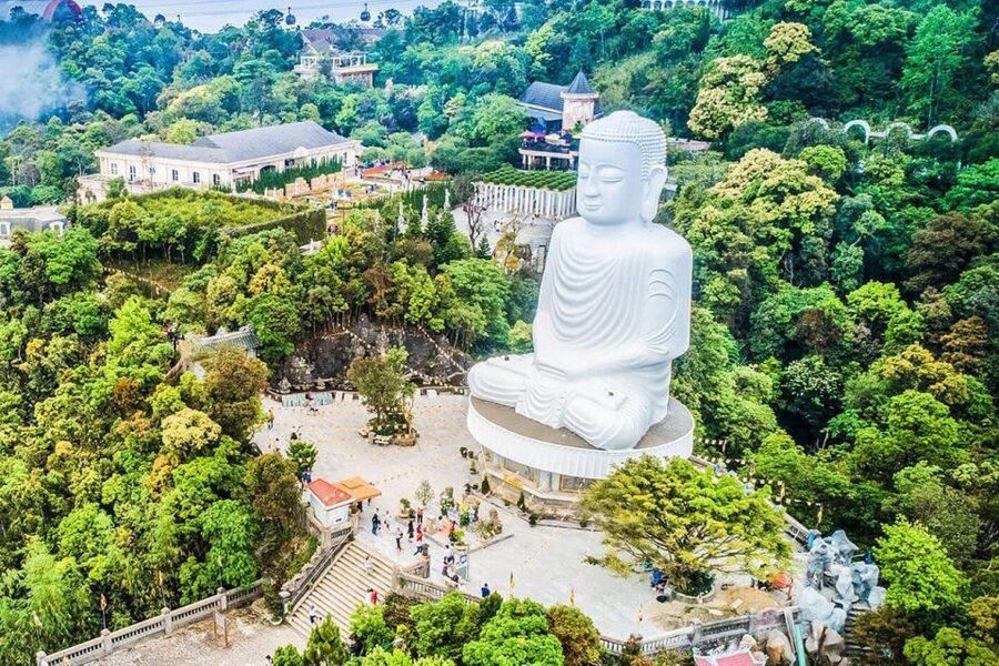 Da Nang - Ba Na Hills Tour - Golden Bridge - Cable Car Ride - Up toward the Ba Na range: Nui Chua Mountain and the higher stops