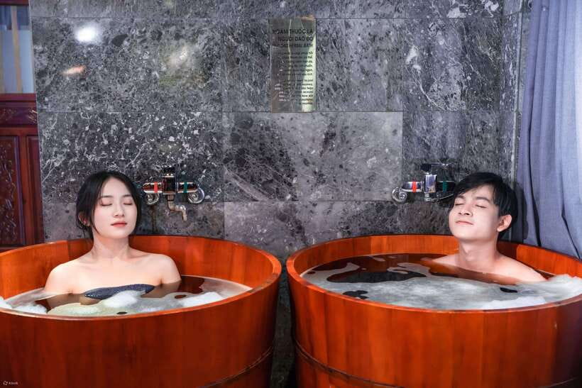 Da Nang: Cham Spa & Massage Experience (Optional Buffet) - The Combo Package Circuit: Osen Hot-Cold Jacuzzi, Red Dao Herbal Bath, and Steam