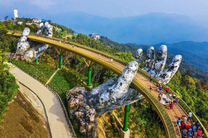 Da Nang: Golden Bridge, Marble Mt, Am Phu Cave & Lady Buddha - Ba Na Hills and the Golden Bridge: The 1,414-Meter Walkway with Giant Hands