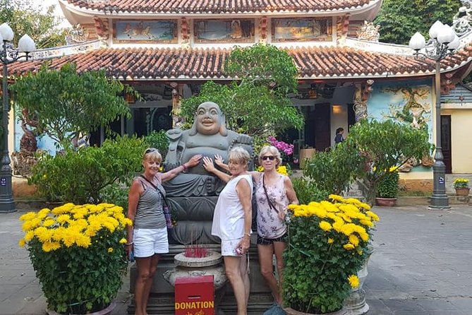DA NANG NIGHT LIFE Tour with MARBLE MOUNTAIN & LADY BUDDHA STATUE, DRAGON BRIDGE - Lady Buddha at Linh Ung Pagoda: a sea-facing statue with 17 floors