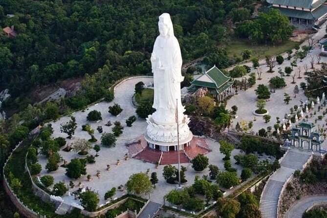 Da Nang War Tour History: Spanish-French Attack to American Base - Lady Buddha at Bai But Pagoda: 67 meters of viewpoint relief
