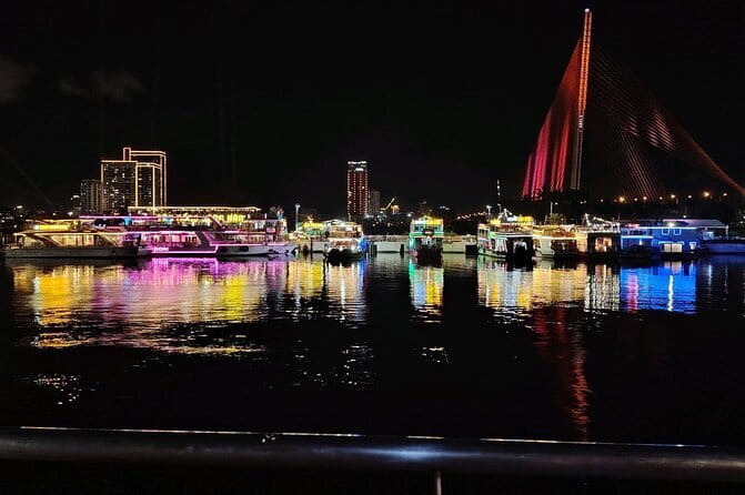 Experience Da Nang Han River Local Cruise by Night - Gliding past Sunworld Wheel and Love Lock Bridge at night
