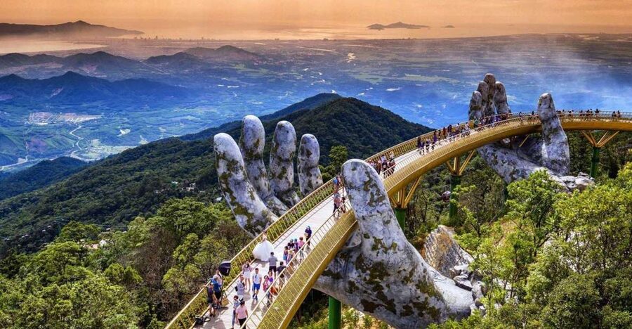 From Da Nang/Hoi An: Ba Na Hills Golden Bridge small group - The long cable car: your best chance at big views