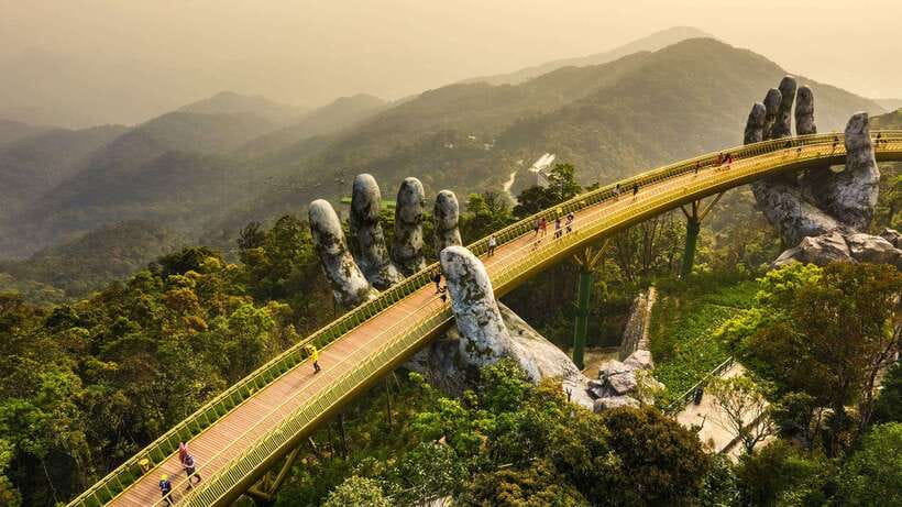 Full Day Ba Na Hills - Golden Bridge Small Group Tour - Golden Bridge in the Hands: your photo stop with real crowd logic