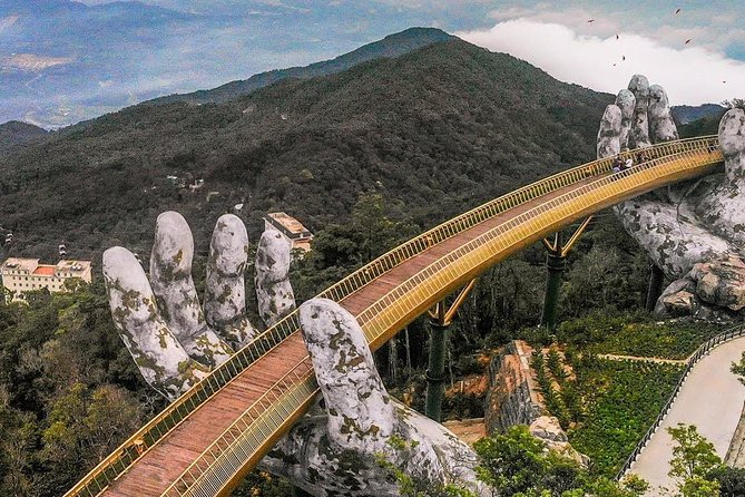 Golden Bridge & Ba Na Hills 1 Day including buffets lunch & 2 ways Cable Car - French Village and Inner Temples: Old-World Corners Above the Hills