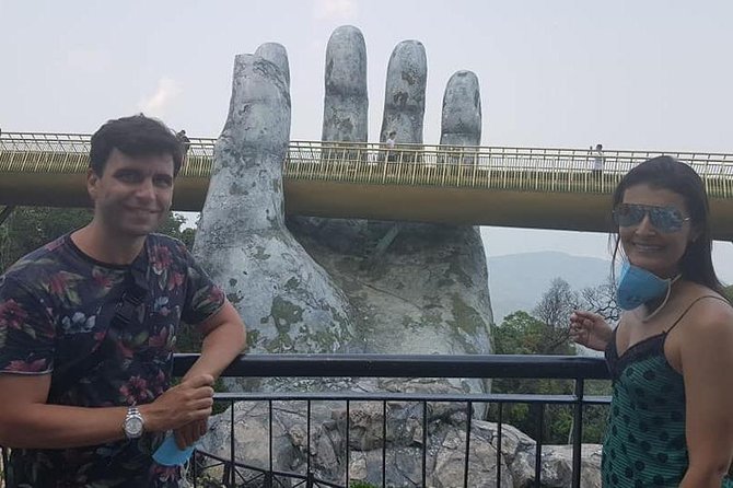 GOLDEN BRIDGE BA NA HILLS - CABLE CAR & Da Nang City PRIVATE TOUR - Dragon Bridge: quick photos and a Da Nang skyline moment