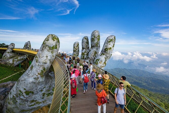 Golden Bridge -Ba Na Hills including buffet lunch ,Cable car 2 way From Da Nang - Da Nang to Ba Na Hills: the day starts with a plan