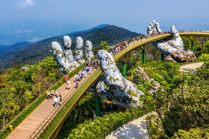 Golden Bridge Ba Na Hills with Buffets Lunch 2 ways cable car - Boarding the cruise: the karst scenery shows up fast