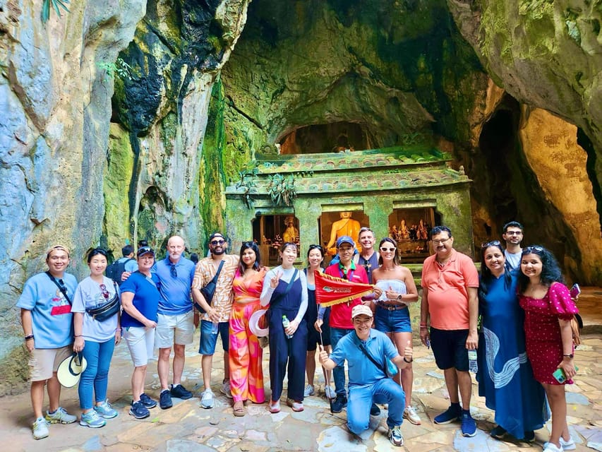 Golden Bridge - Bana Hills, Lady buddha and Marble mountains - French Village stops: miniature Europe without the long travel