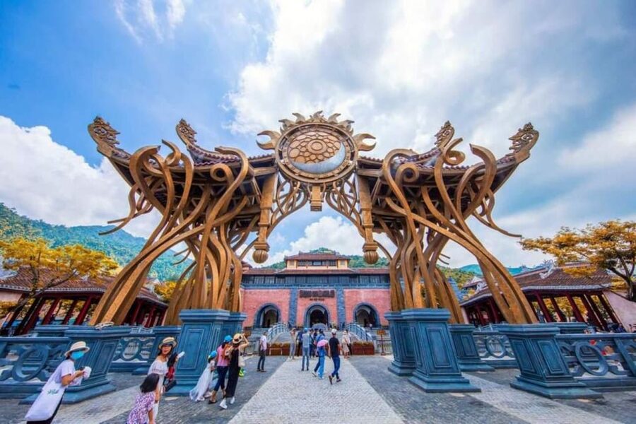 Golden Bridge- BaNa Hills & Marble Mountain By Private Car - French Village pacing: music, statues, temples, and shows