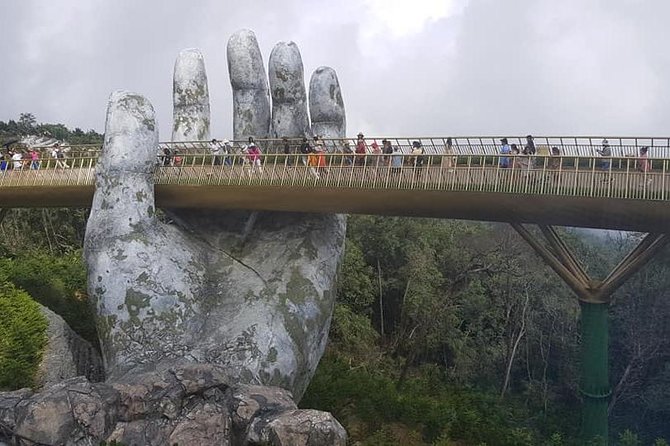 Golden Bridge & Hoi An City Tour with RiverBoat Ride-Night Market - Wine cellar, Flower Garden, and Linh Ung pagoda: the steps that round out the bridge