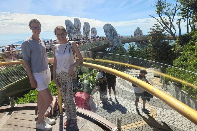 GOLDEN BRIDGE &MARBLE MOUNTAIN-AM PHU CAVE(Hell Cave)Private Tour - Moon Square and French Village: more variety inside Ba Na Hills