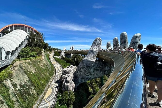 GOLDEN BRIDGE &MARBLE MOUNTAIN-AM PHU CAVE(Hell Cave)Private Tour - Caves and pagodas: where walking feels meaningful
