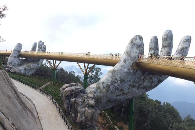 Golden Bridge-Marble Mountain-Hoi An City -Boat Ride-Night Market - French Village, Debay Wine Cellar, and Linh Ung Pagoda