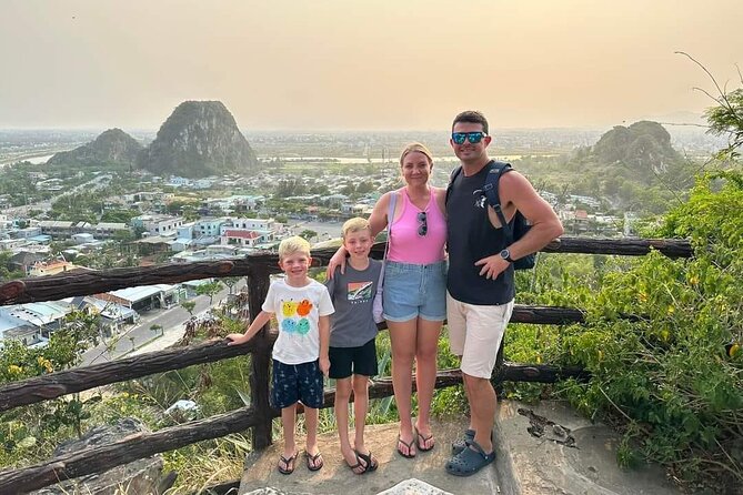 Guided Tour to Marble Mountain &HoiAn City-BoatRide-Night Market - Marble Mountains: Elevator Up to Caves, Pagoda, and Tower Views