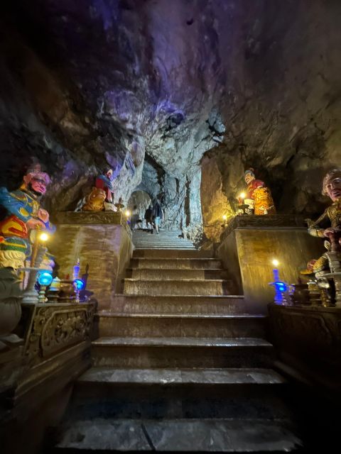 Hue: Transfer To Hoi An via Marble Moutain& An Bang Cemetery - Tam Giang–Cau Hai Lagoon and a local pagoda viewpoint