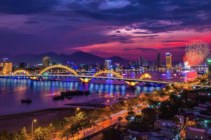 Lively Danang Sightseeing Night Tour with Local Dessert - Dragon Bridge at Night: Golden Light and a Photo Stop That Makes Sense