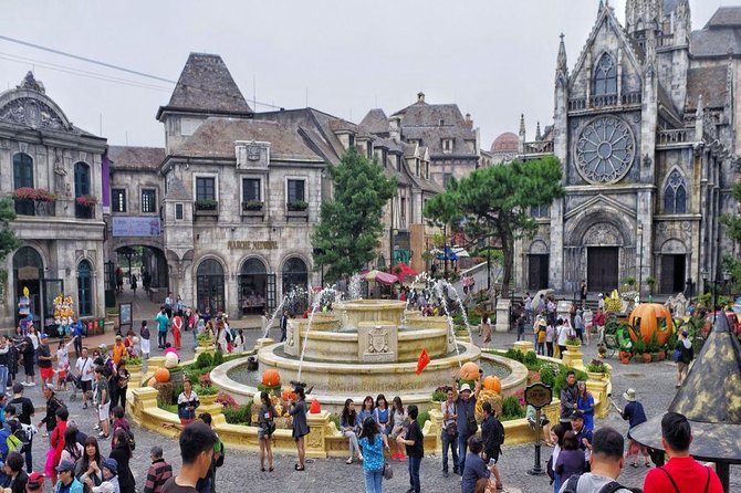 Marble Mountain - Golden Bridge - Ba Na Hills Full Day Private Tour - The Beer Plaza buffet: your midday reset before more walking