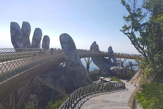Private Roundtrip Transfer to GOLDEN BRIDGE BA NA HILLS & MARBLE MOUNTAIN - Golden Bridge: The Stop That Earns Its Famous Name