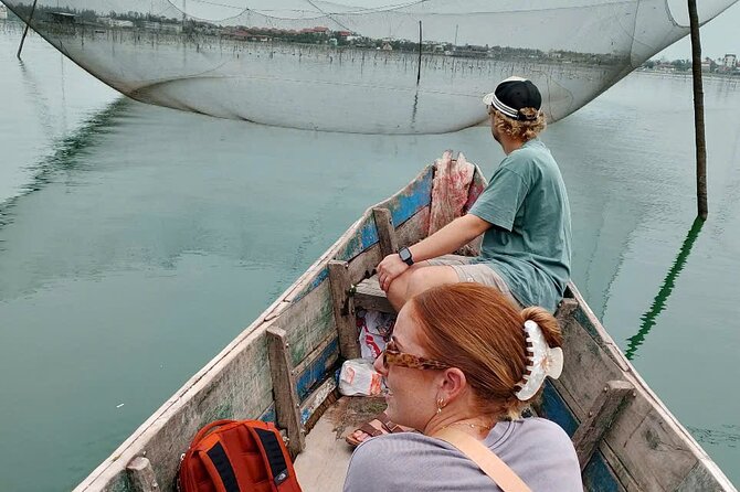 Vietnam/Lang Co Oyster Tour by Fishing & Tasting Oyster Flavors - Lap An Lagoon and the airplane-era long-tail boat